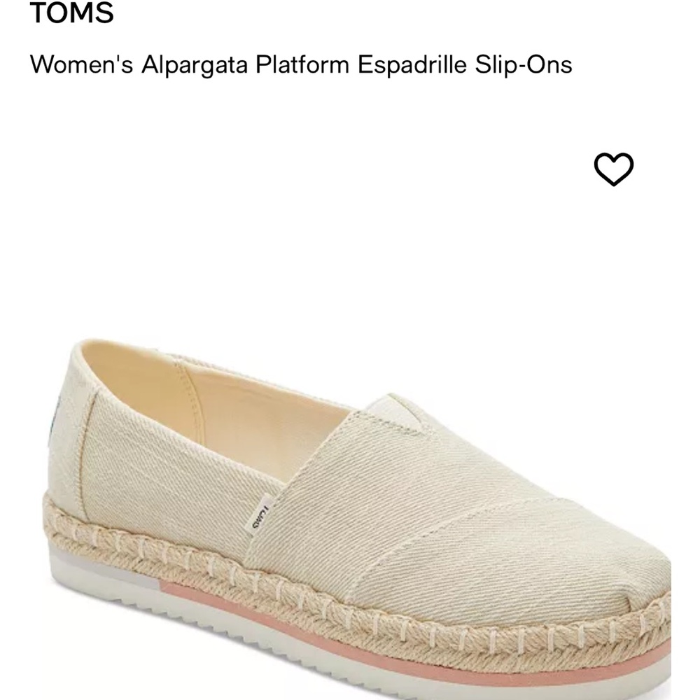 TOMS Women's  Alpargata Espadrille platform Slip-Ons